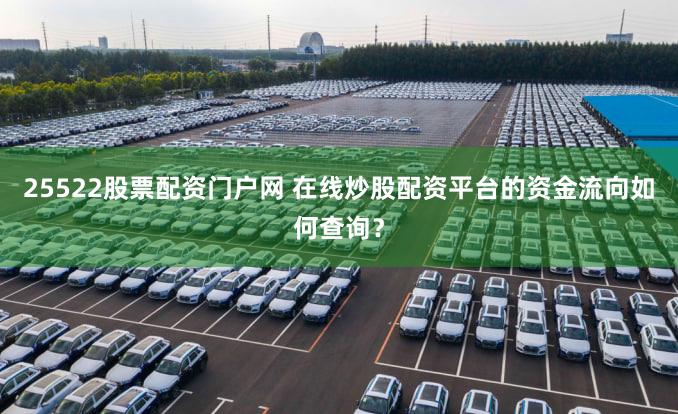 25522股票配资门户网 在线炒股配资平台的资金流向如何查询？