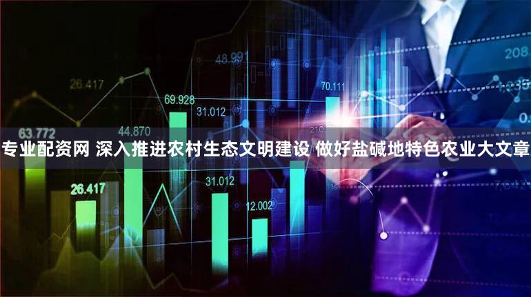 专业配资网 深入推进农村生态文明建设 做好盐碱地特色农业大文章