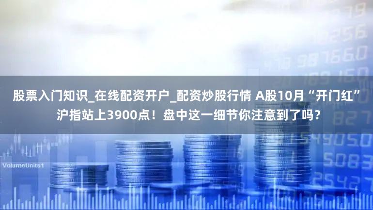 股票入门知识_在线配资开户_配资炒股行情 A股10月“开门红” 沪指站上3900点！盘中这一细节你注意到了吗？