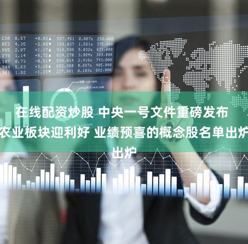 在线配资炒股 中央一号文件重磅发布 农业板块迎利好 业绩预喜的概念股名单出炉
